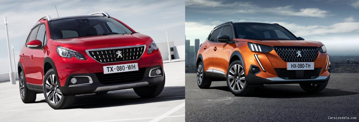 2019 Peugeot 2008 vs 2020 Peugeot 2008 Comparison