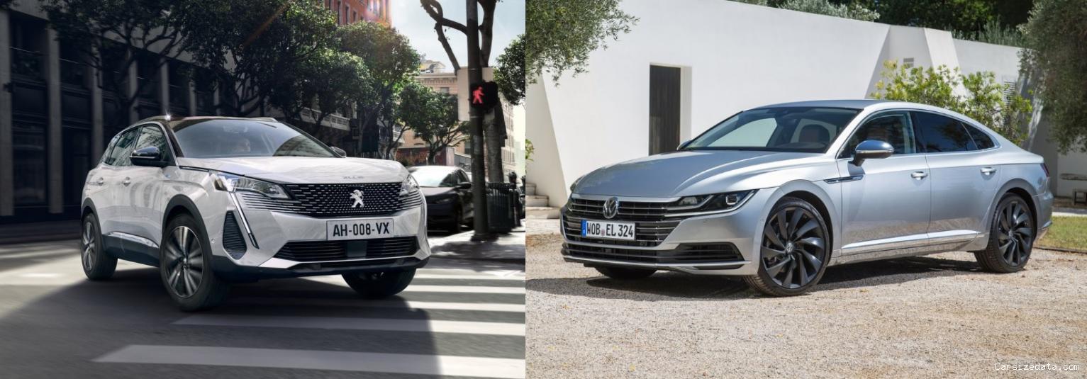 2022 Peugeot 3008 vs 2020 Volkswagen Arteon Comparison
