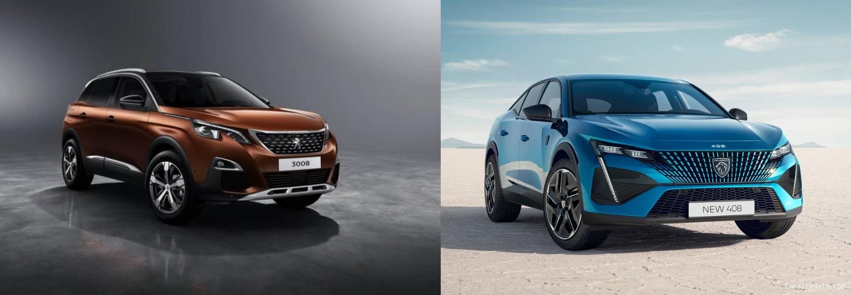 2018 Peugeot 3008 vs 2023 Peugeot 408 Comparison