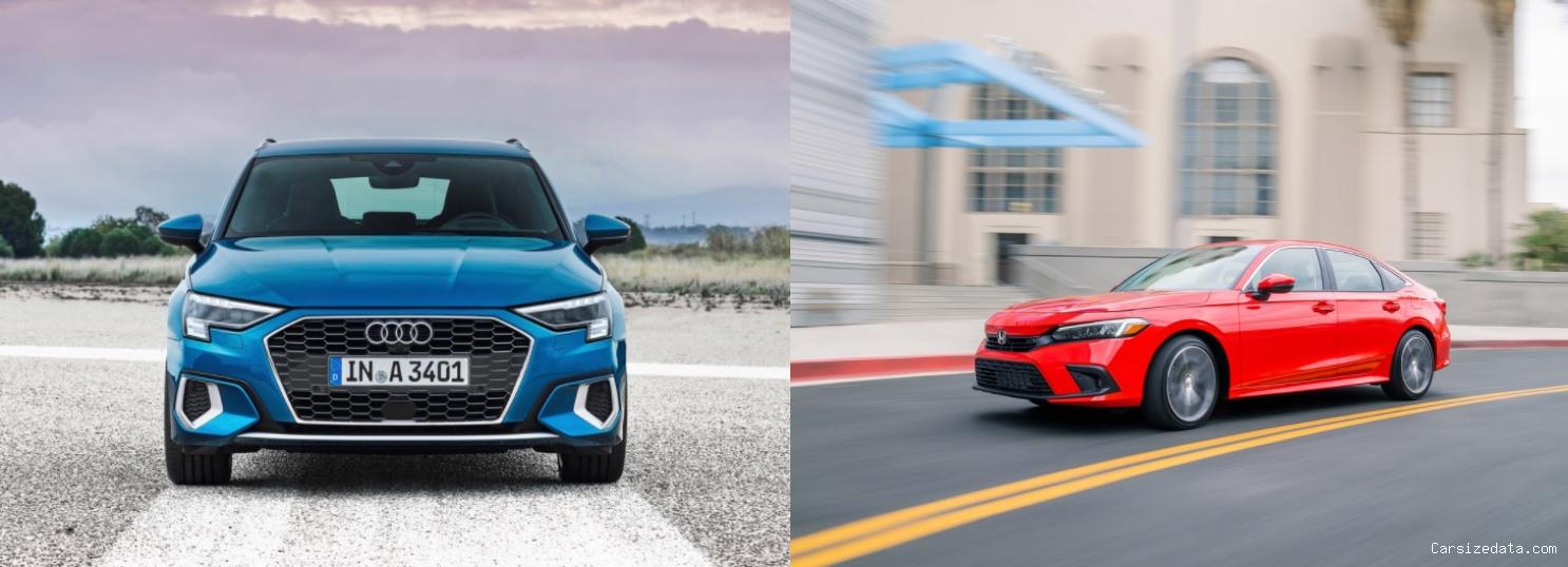 2022 Audi A3 vs 2023 Honda Civic Comparison