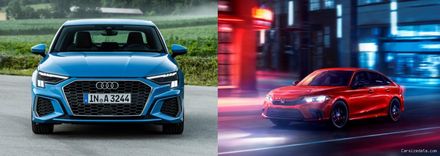 2021 Audi A3 Sedan vs 2022 Honda Civic Comparison