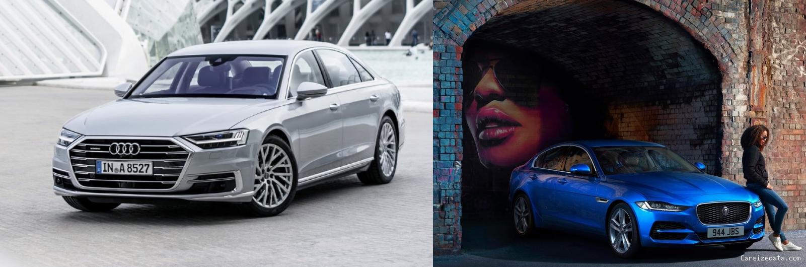 2020 Audi A8 vs 2020 Jaguar XE Comparison