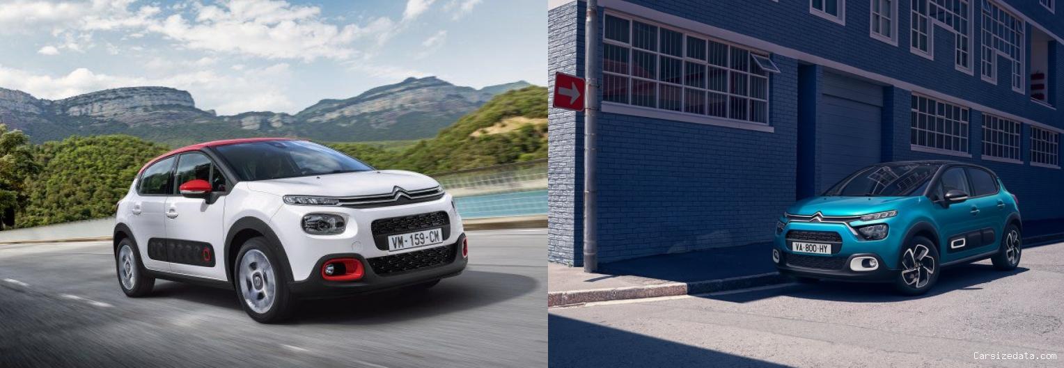 2020 Citroen C3 vs 2021 Citroen C3 Comparison