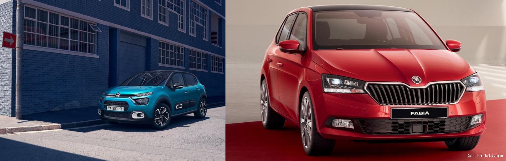 2021 Citroen C3 vs 2019 Skoda Fabia Comparison
