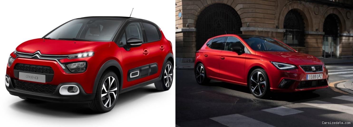 2023 Citroen C3 vs 2023 Seat Ibiza Comparison