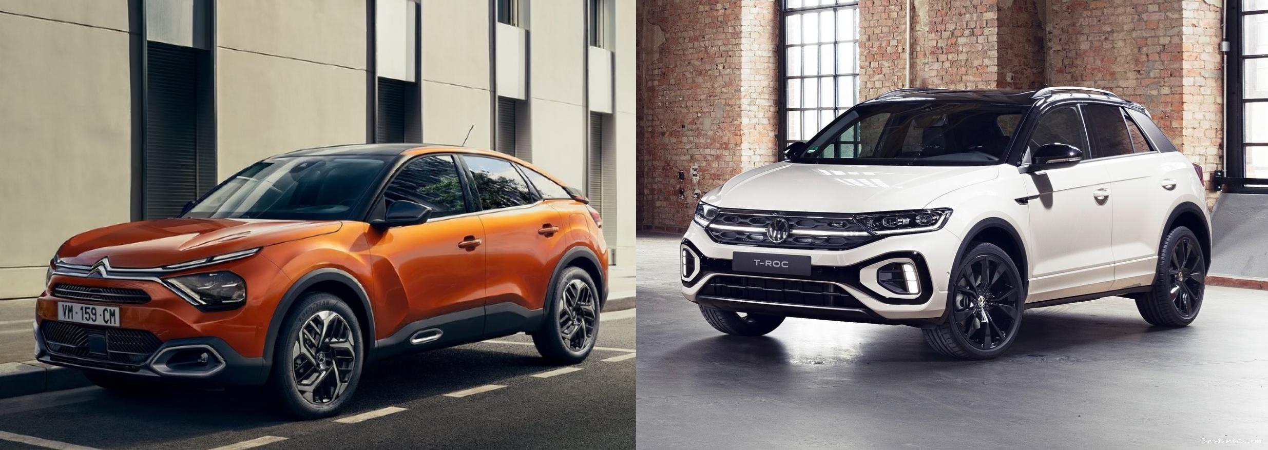 2023 Citroen C4 vs 2023 Volkswagen T-Roc Comparison