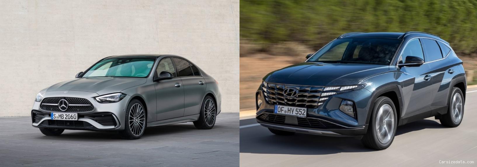2023 Mercedes C Series vs 2022 Hyundai Tucson Comparison