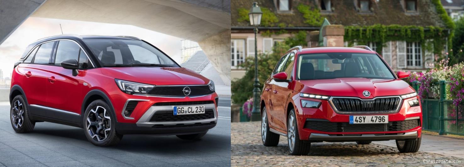 2022 Opel Crossland vs 2021 Skoda Kamiq Comparison