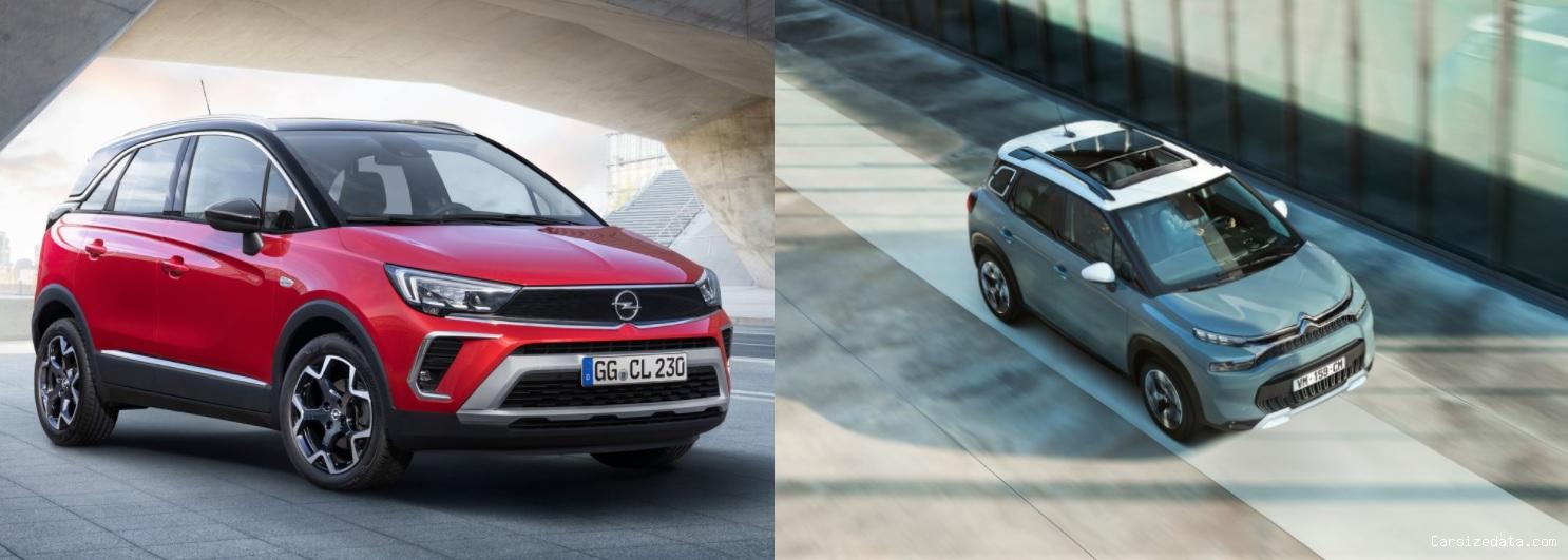 2022 Opel Crossland vs 2022 Citroen C3 Aircross Comparison