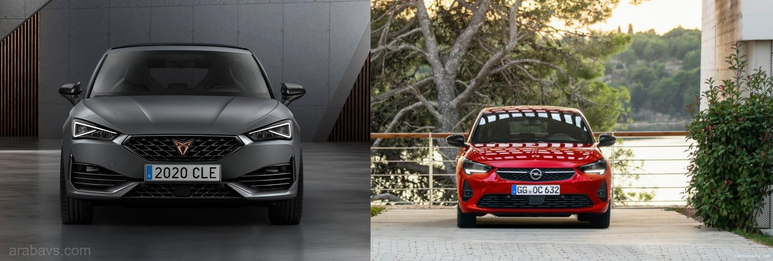 2023 Cupra Cupra Leon vs 2023 Opel Corsa Comparison