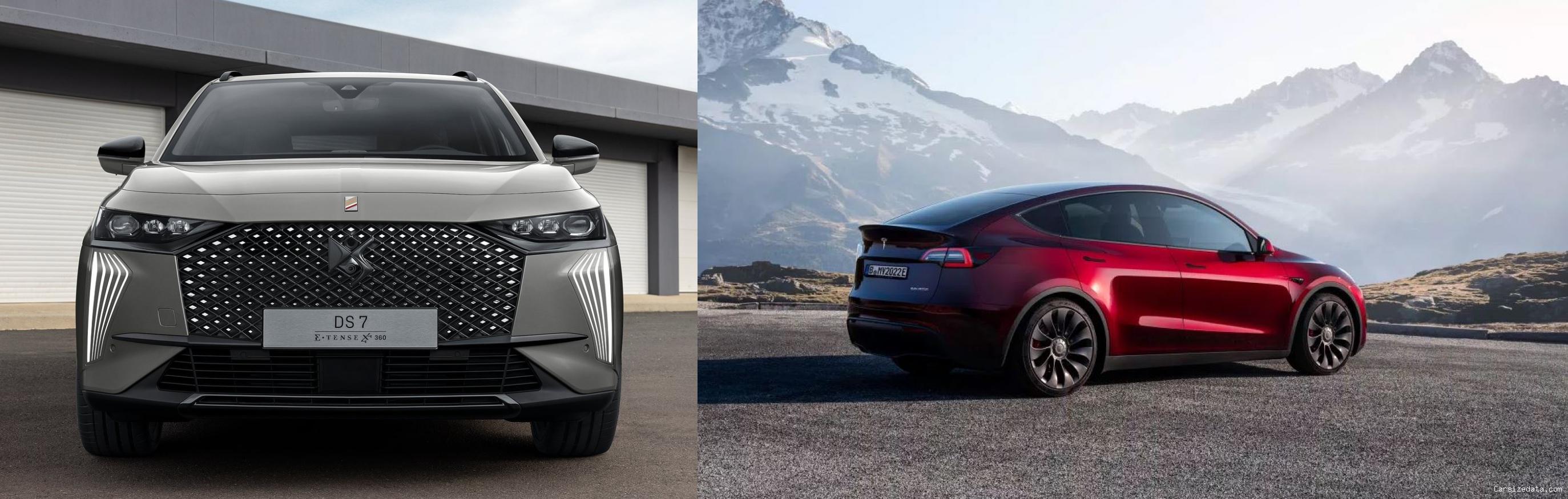 2023 DS DS 7 vs 2023 Tesla Model Y Comparison
