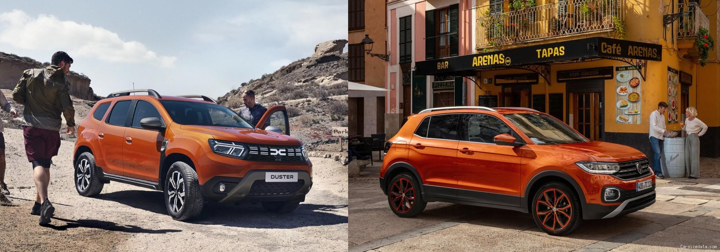 2023 Dacia Duster vs 2023 Volkswagen T-Cross Comparison