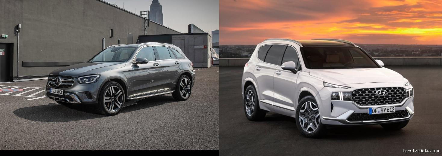 2022 Mercedes GLC vs 2021 Hyundai Santa Fe Comparison