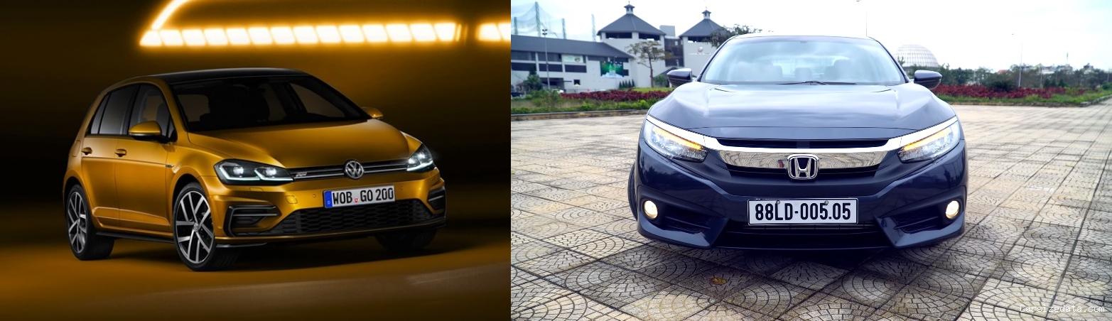 2020 Volkswagen Golf vs 2018 Honda Civic Comparison