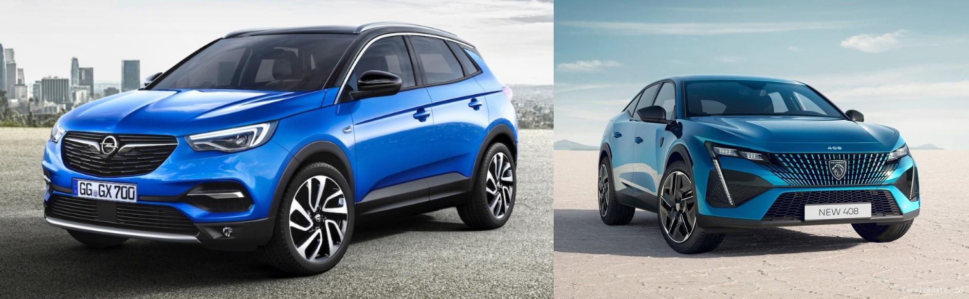 2021 Opel Grandland X vs 2023 Peugeot 408 Comparison