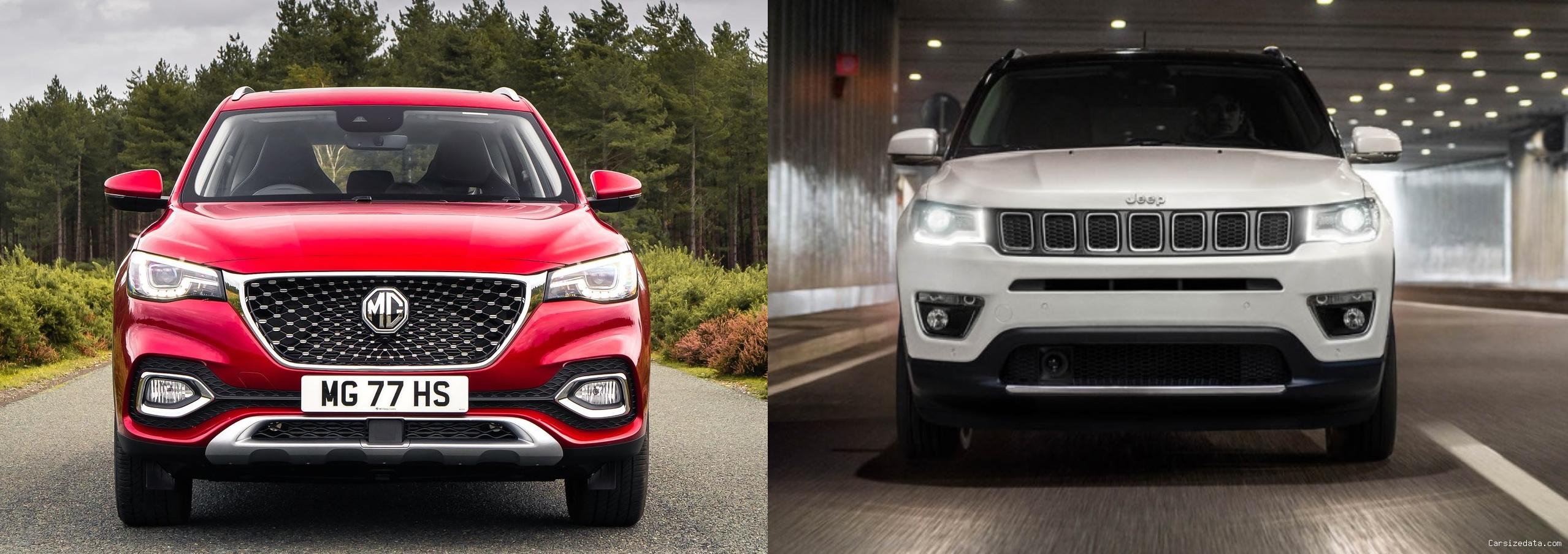 2023 MG HS vs 2020 Jeep Compass Comparison