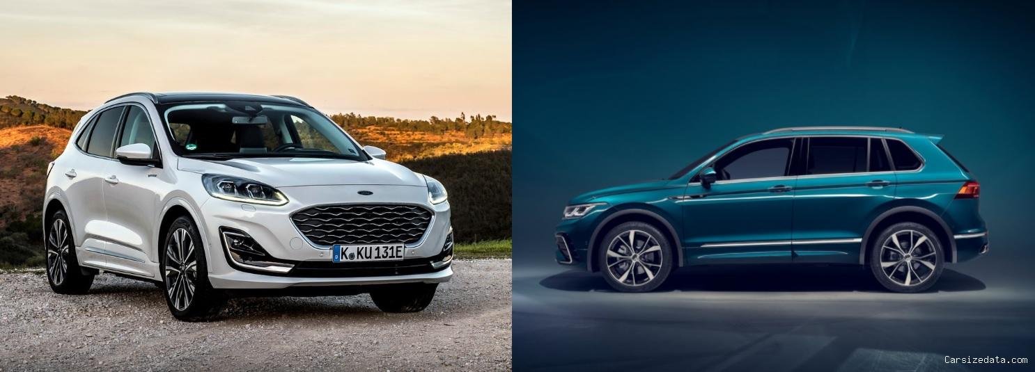 2023 Ford Kuga vs 2023 Volkswagen Tiguan Comparison