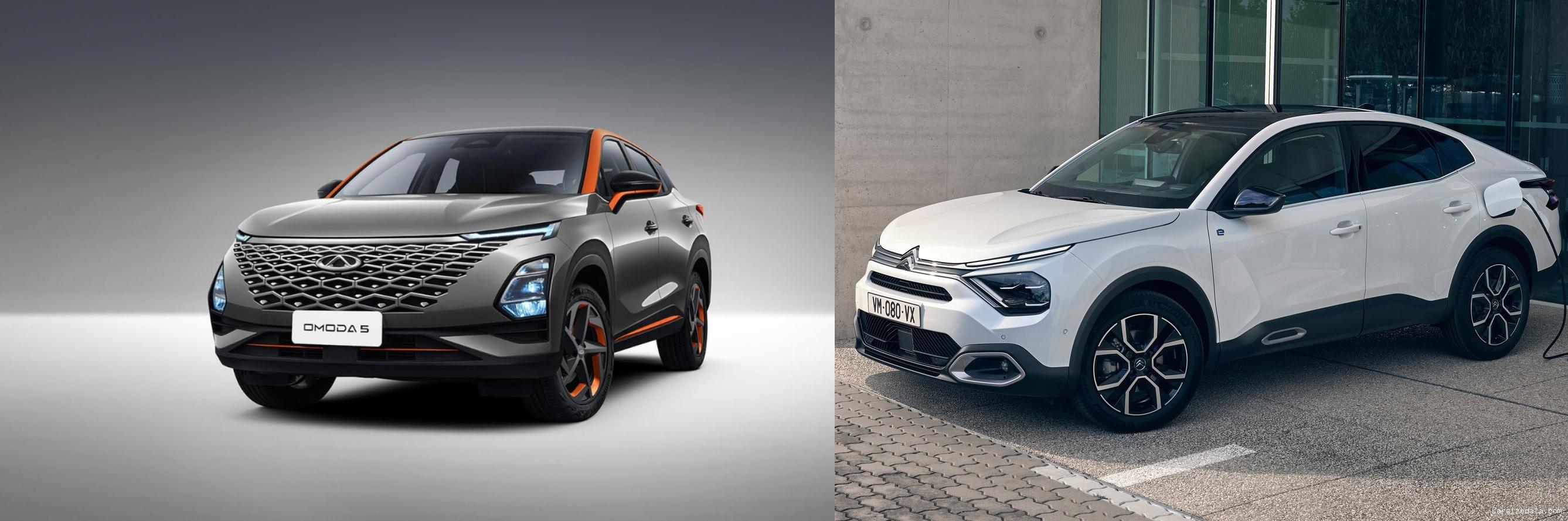 2023 Chery Omoda5 vs 2023 Citroen C4 X Comparison