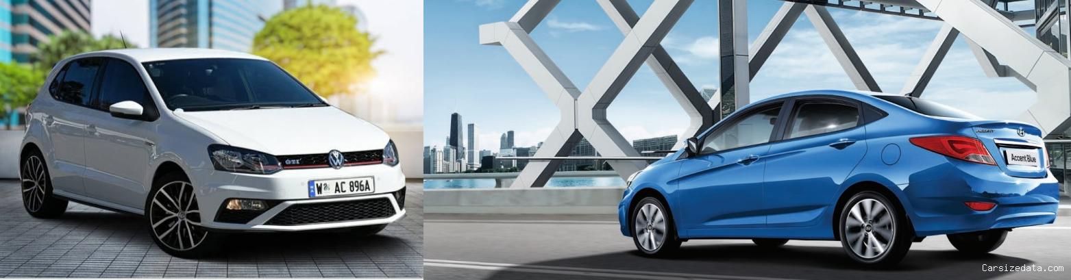 2016 Volkswagen Polo vs 2017 Hyundai Accent Blue Comparison