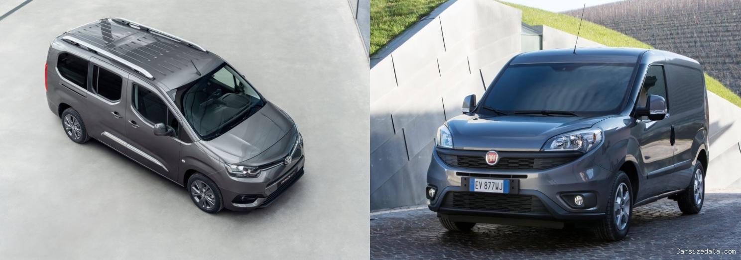 2023 Toyota Proace City vs 2019 Fiat Doblo Cargo Comparison