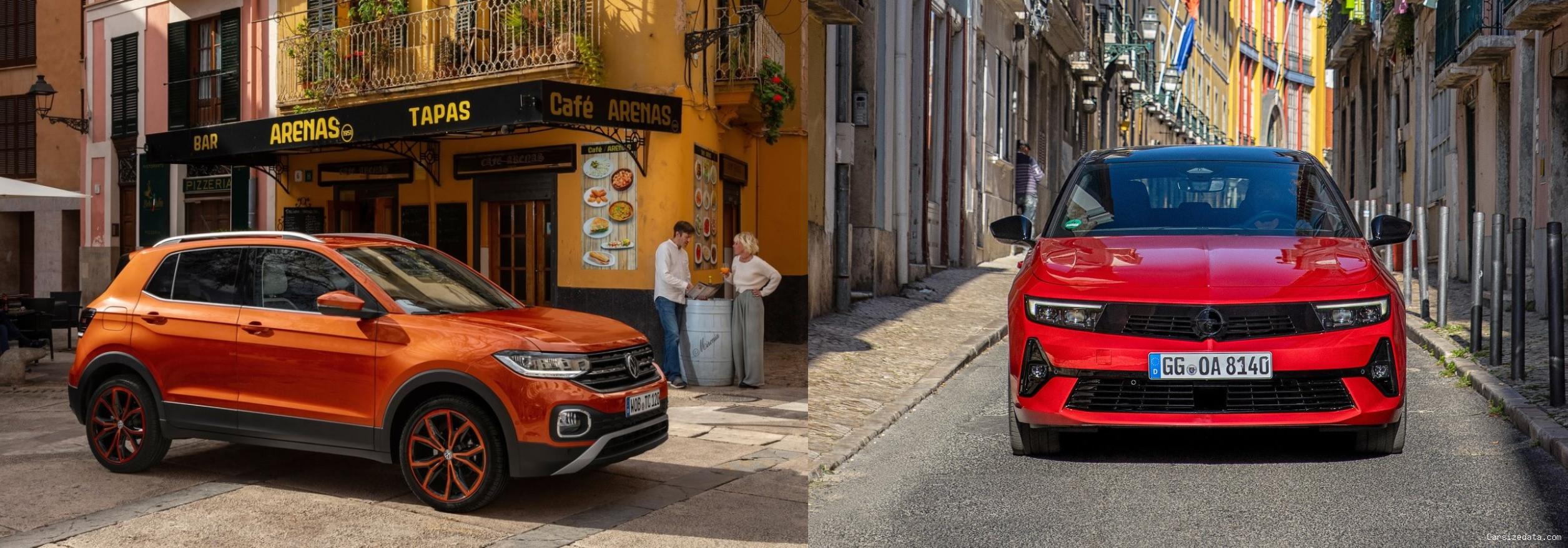 2023 Volkswagen T-Cross vs 2023 Opel Astra Comparison