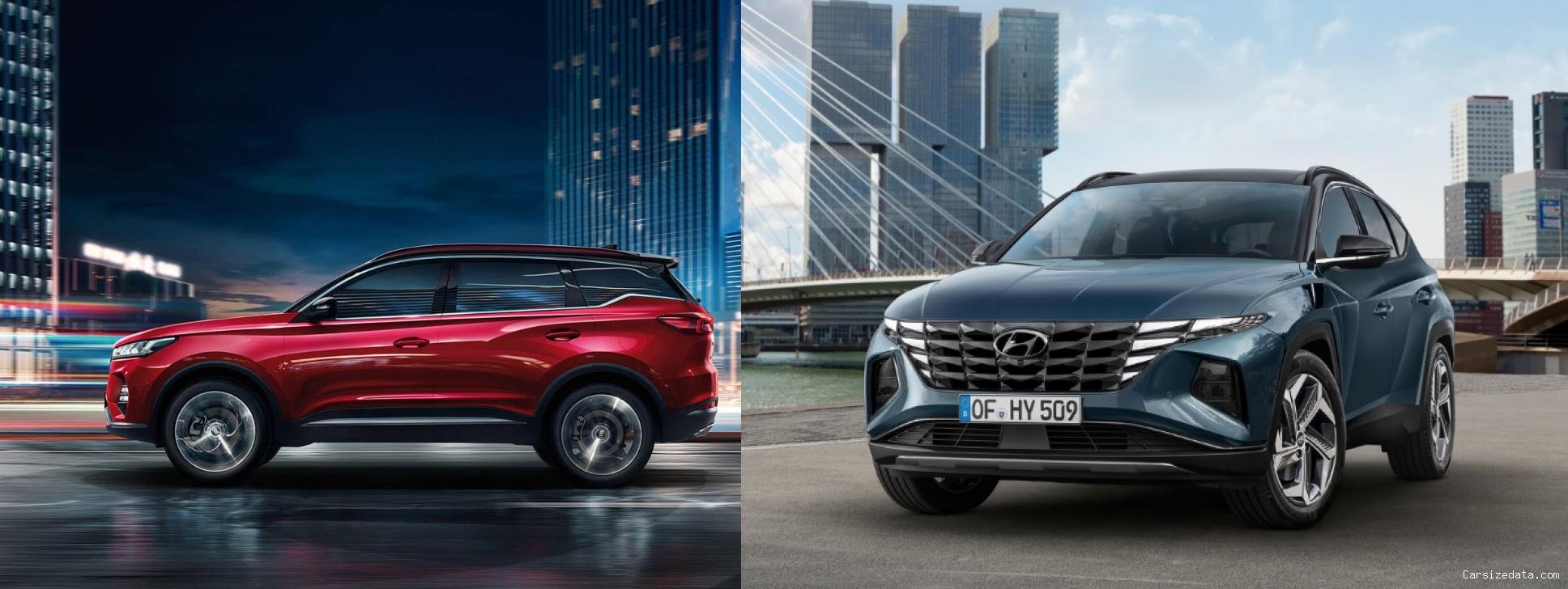 2023 Chery Tiggo7 Pro vs 2023 Hyundai Tucson Comparison