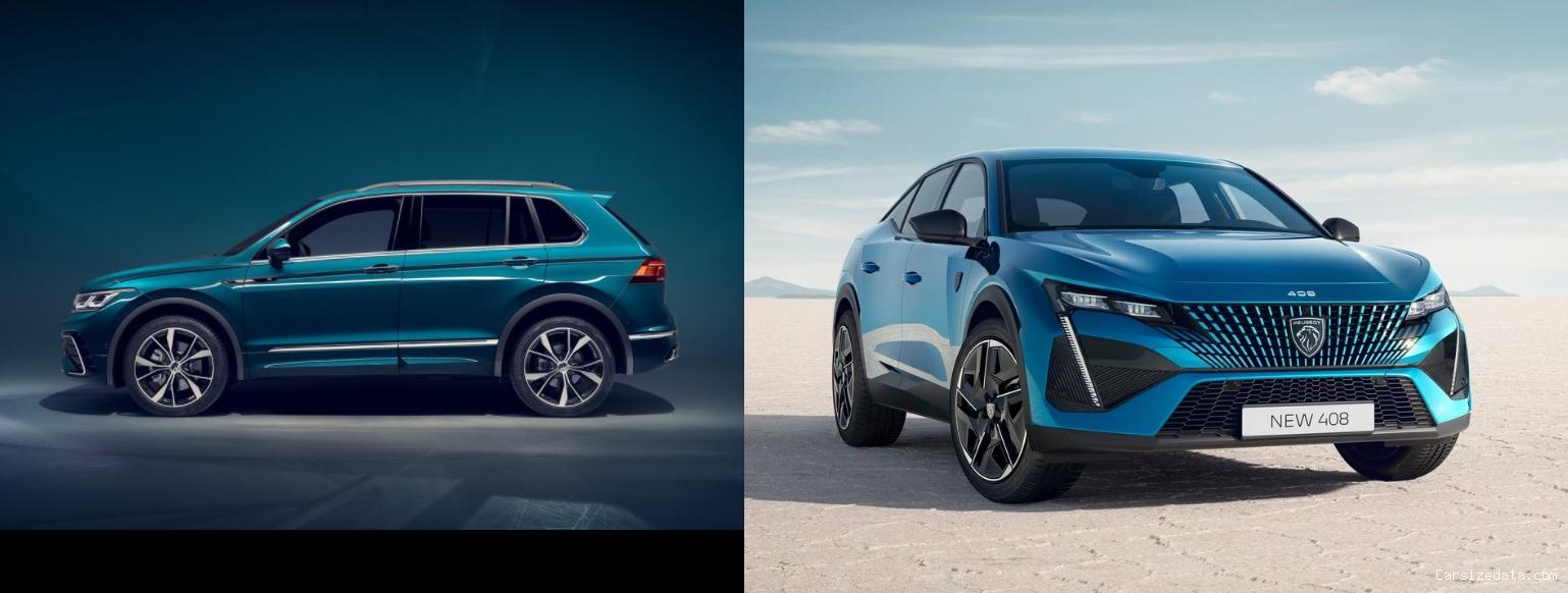 2023 Volkswagen Tiguan vs 2023 Peugeot 408 Comparison