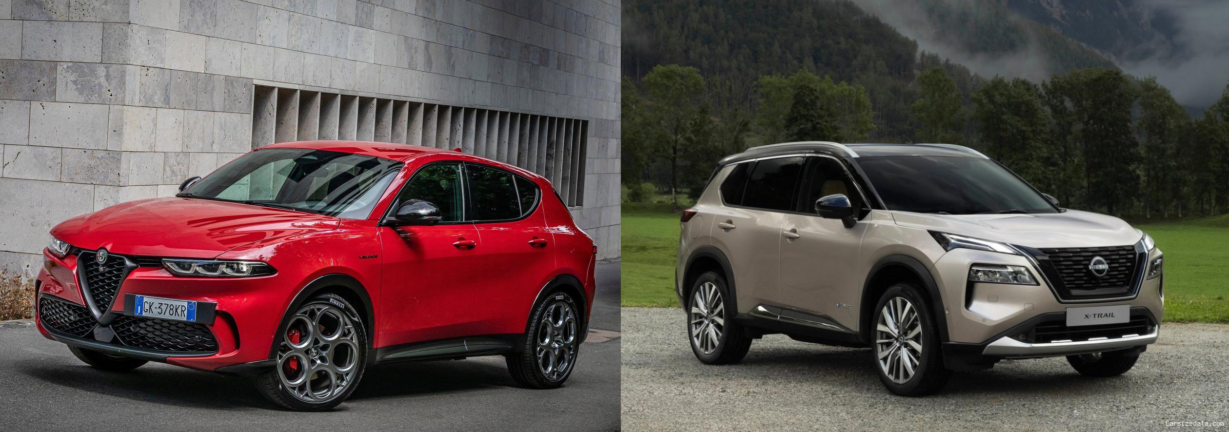 2023 Alfa Romeo Tonale vs 2022 Nissan X-Trail Comparison