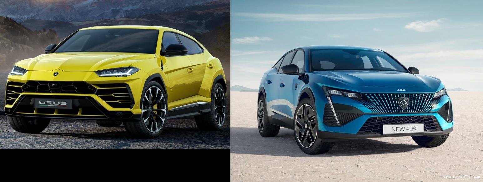 2018 Lamborghini Urus vs 2023 Peugeot 408 Comparison