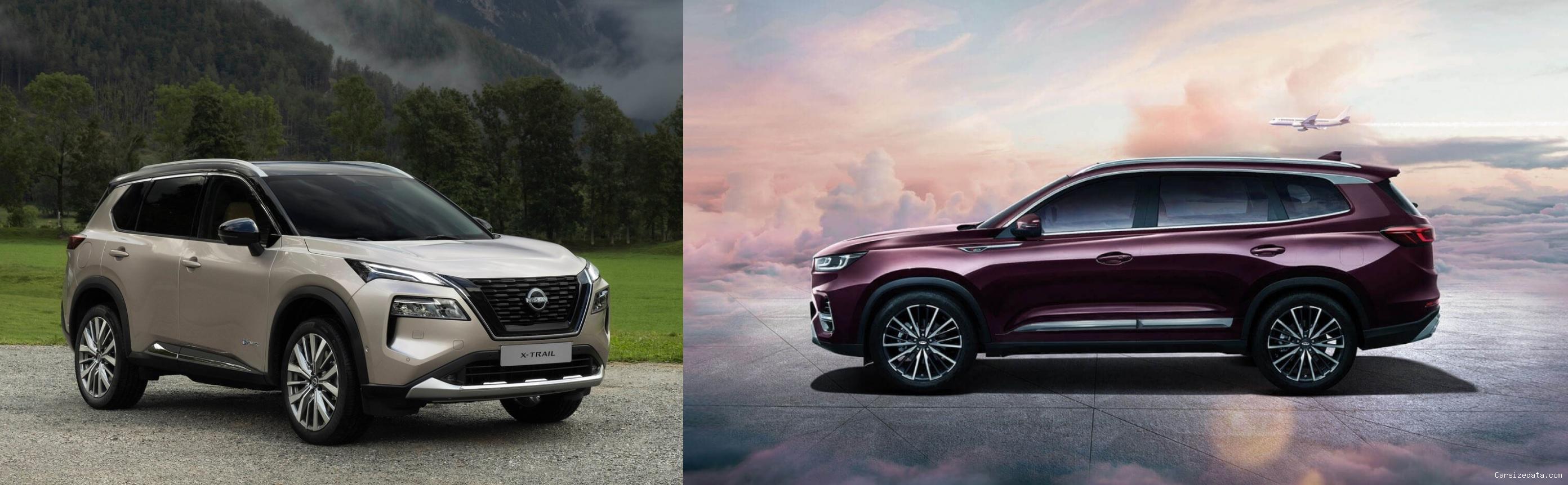 2022 Nissan X-Trail vs 2023 Chery Tiggo8 Pro Comparison
